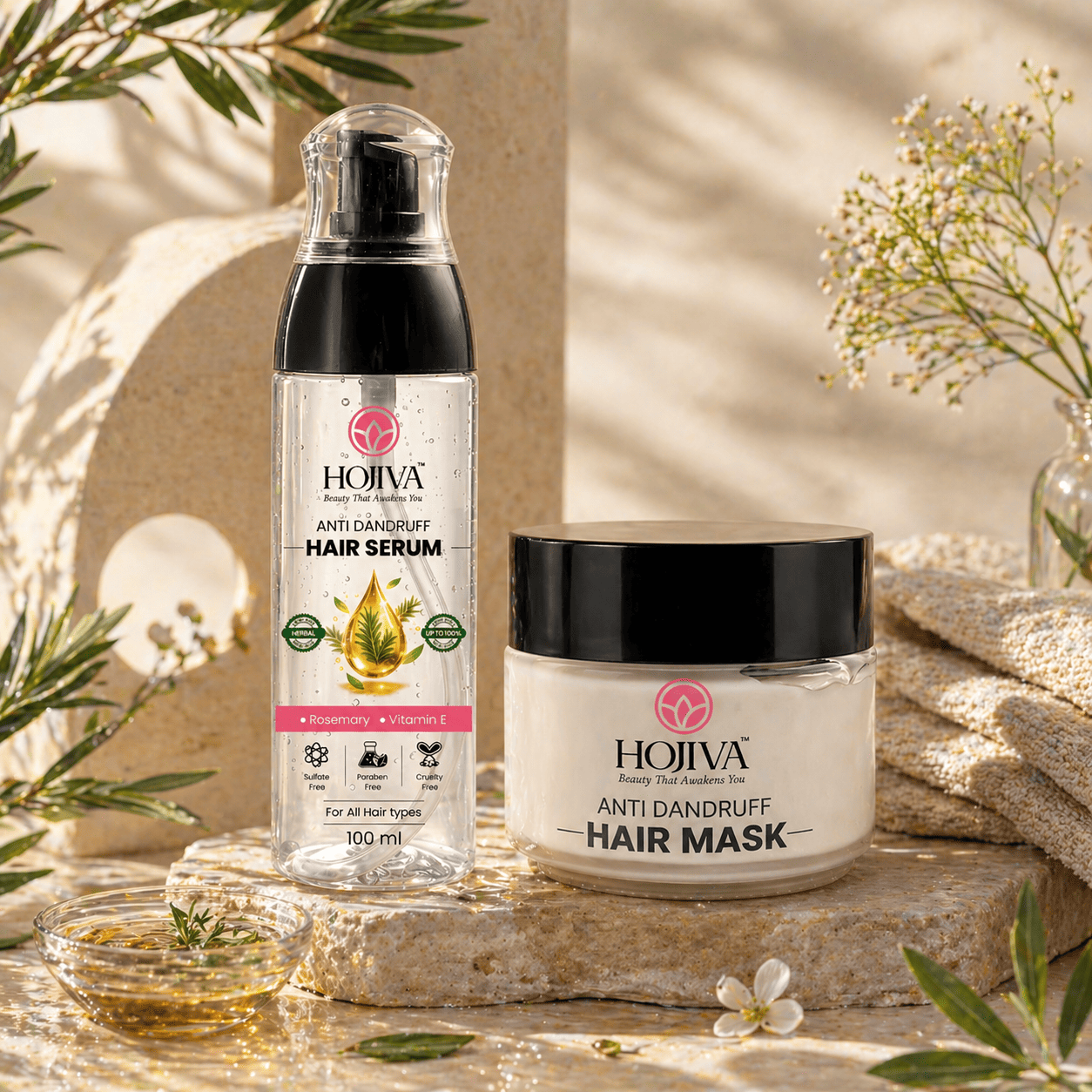 Anti-Dandruff  Hair Serum & Hair Mask Combo Secondary image